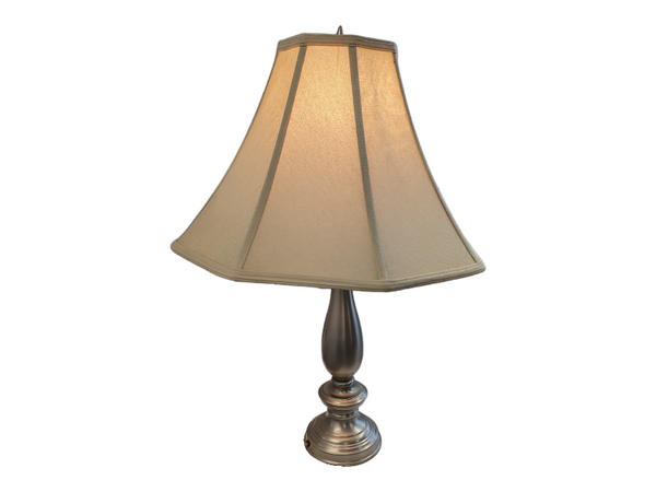 Silver Table Lamp with Bulb KW Consignment Inc.