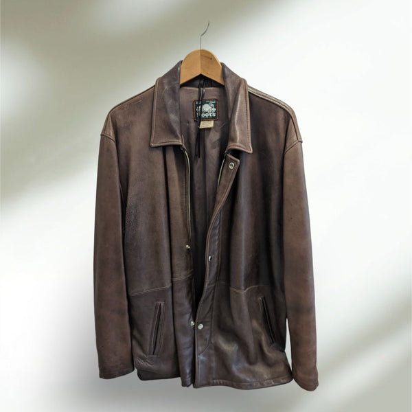 Roots Vintage Brown Leather Jacket (L)