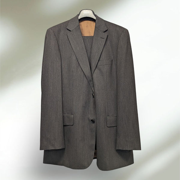 Hugo Boss Pasolini/Movie US Black Gold Striped Wool 2 Pc Suit Jacket Pants