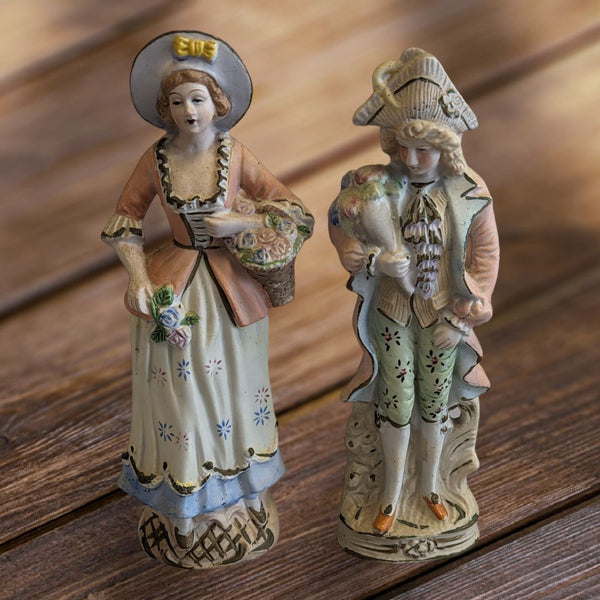 2 Figurines - French Couple, Vintage