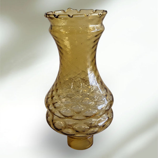 Vintage Italian Argento Honey Coloured Glass Light Shade