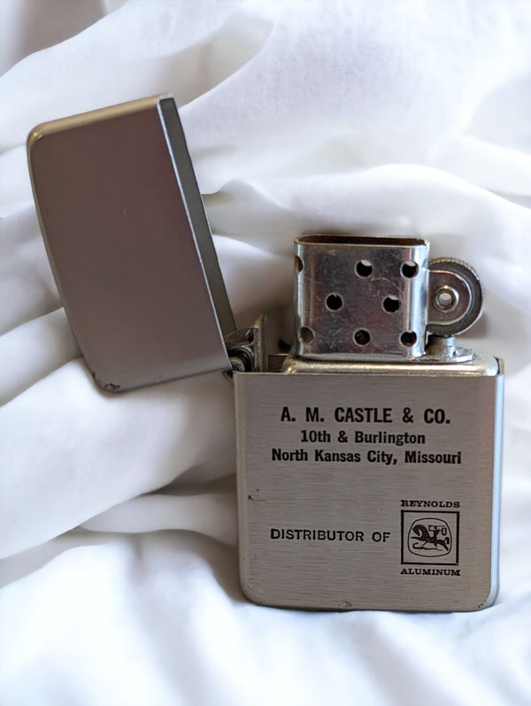 Silver  Vintage Park Lighter Advance "A.M. Castle & Co", Made in USA