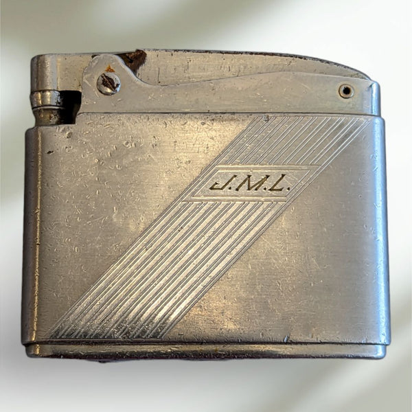 Vintage RONSON Lighter Adonis Engraved "JML" Made in US