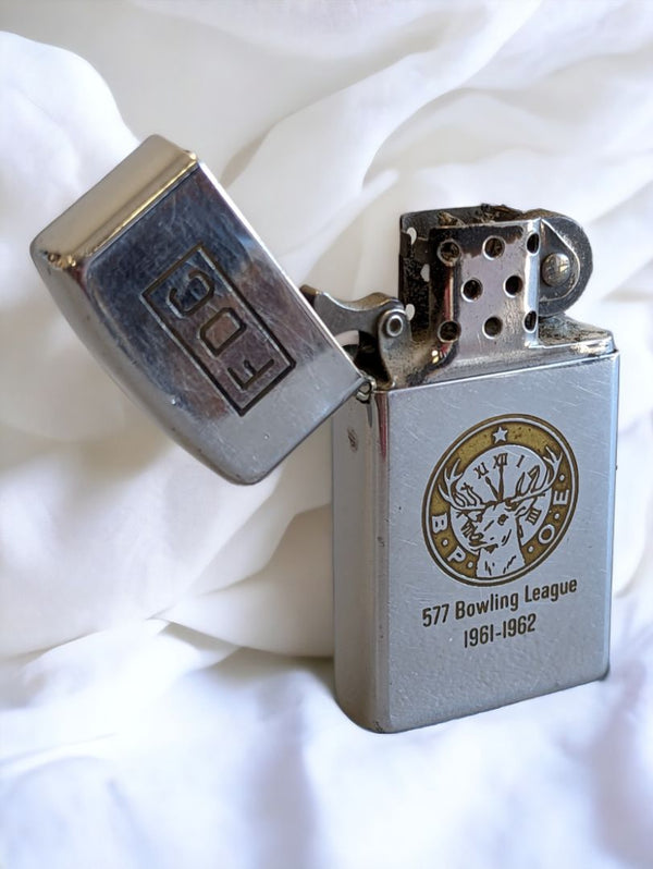 Silver  Vintage Zippo SLIM Lighter