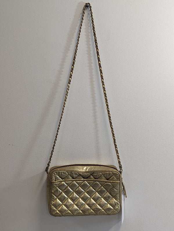 Gold Vintage Quilted Crossbosy Purse