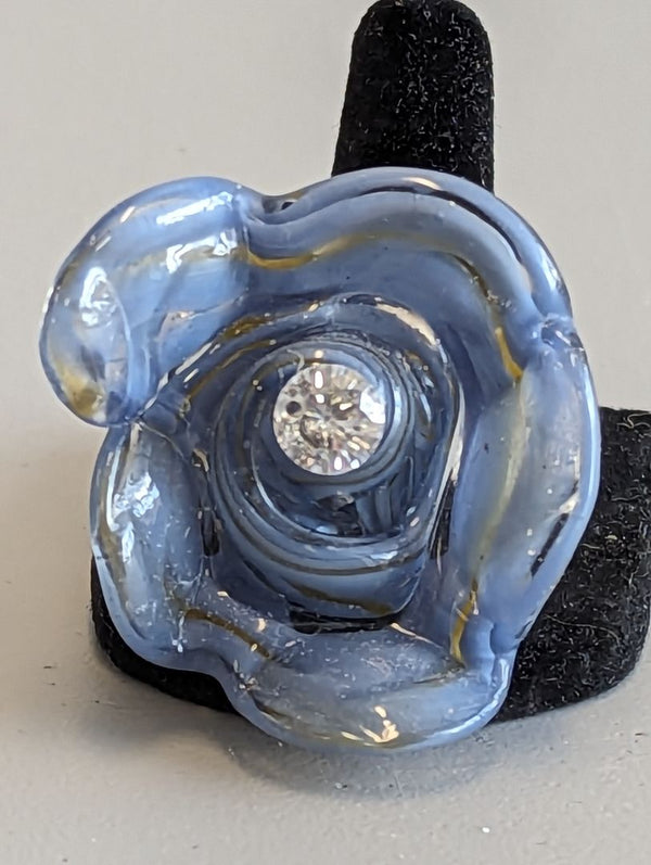 Vintage Blue Rose Ring