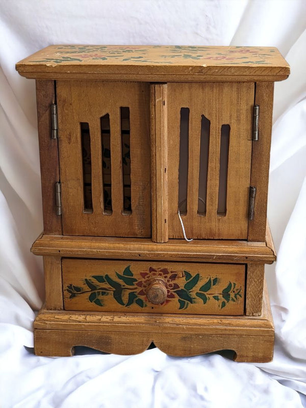Antique Mini Tea Cabinet/Jewelry Box