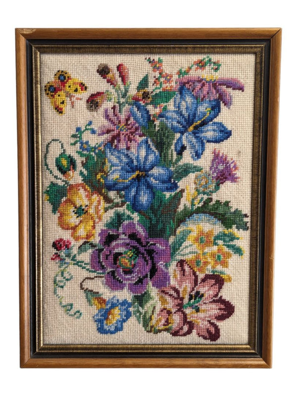 Antique English Garden Embroidery Wall Art