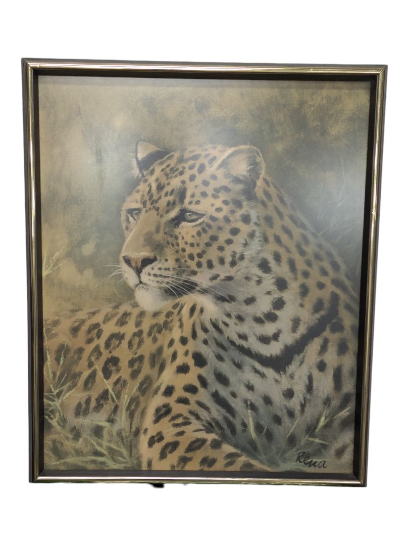 Original Leopard Painting-Signed, Rena