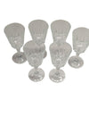 Six Cut Glass Wine Glasses