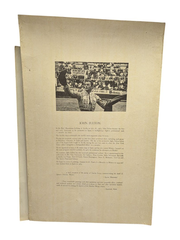 Lament for the Death of a Matador John Fulton (6 signed Lithographs)