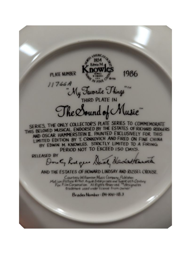 Collection of 8 The Sound of Music Plates