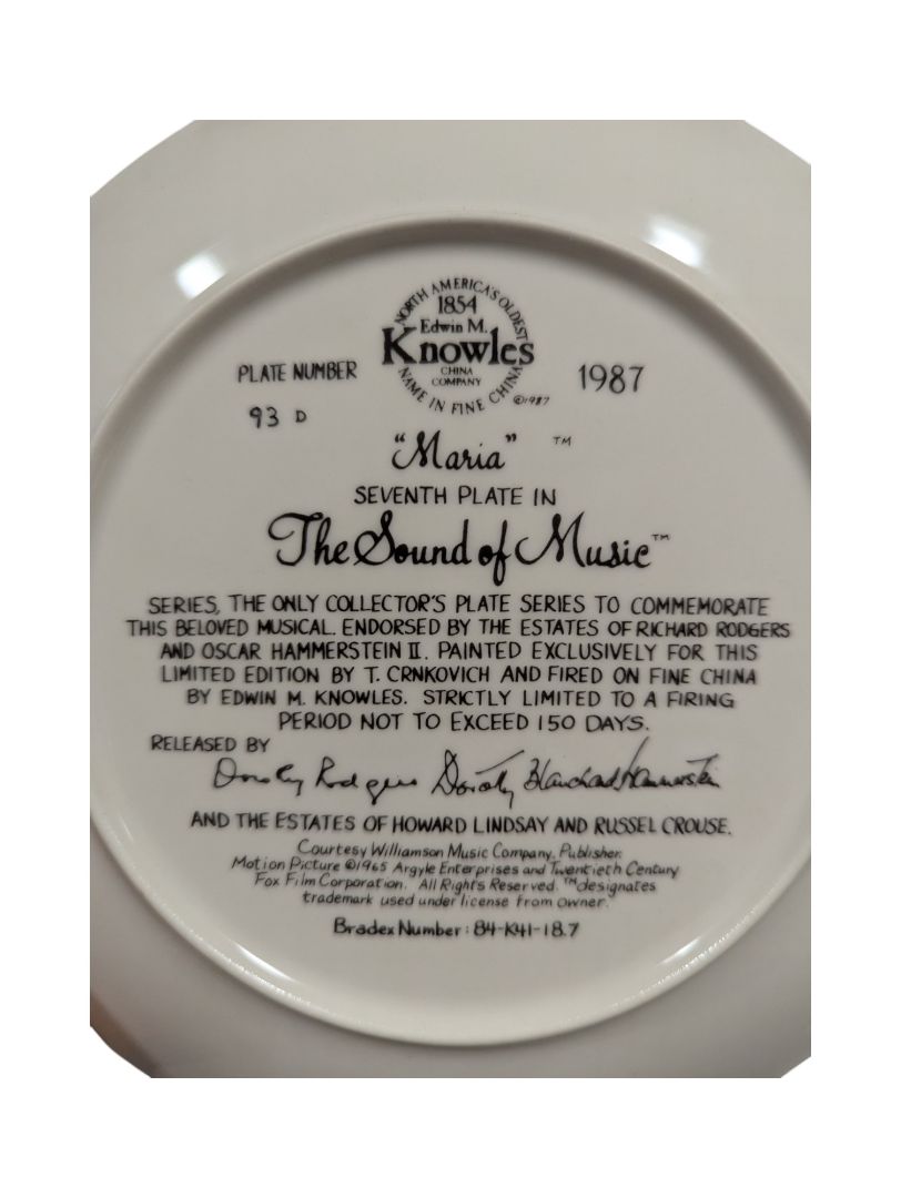 Collection of 8 The Sound of Music Plates