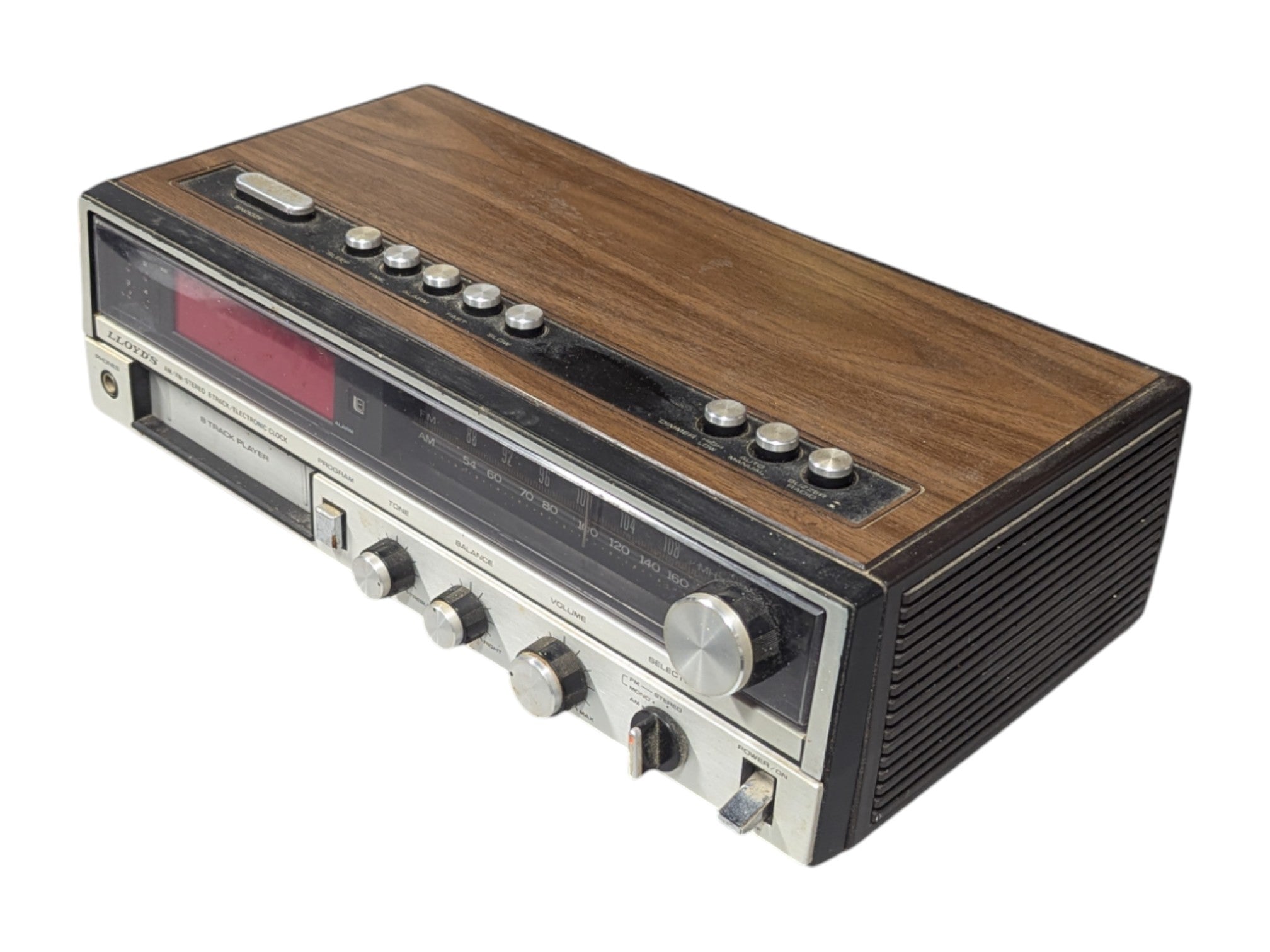 Working JC Penney 8-Track Stereo Clock AM/FM Radio w/ 3 boxes of 8-Track Tapes