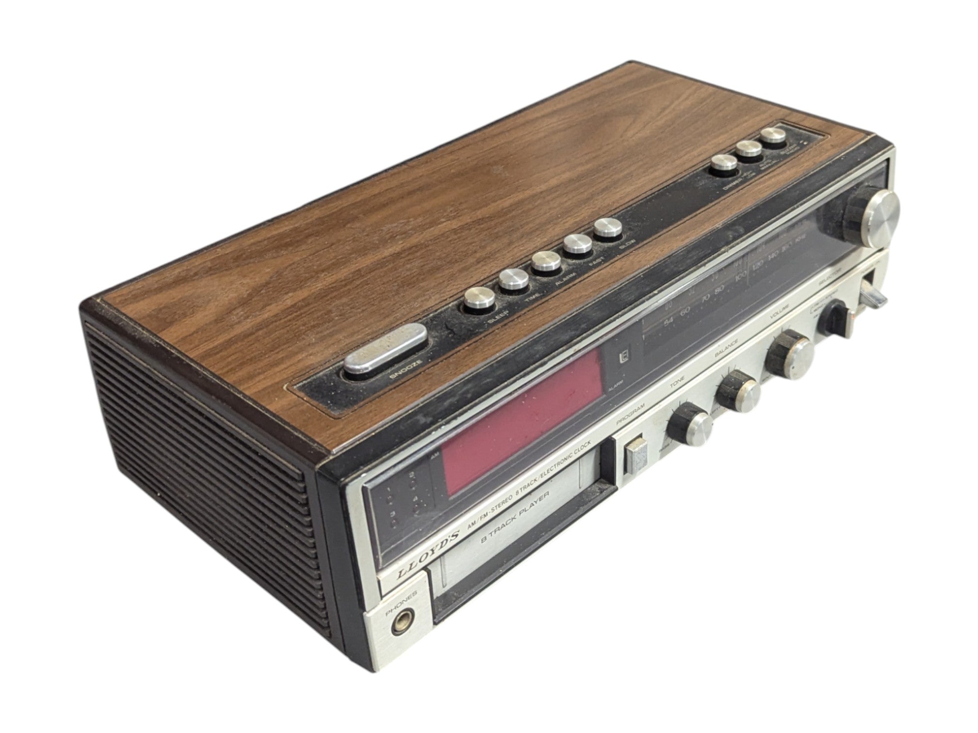 Working JC Penney 8-Track Stereo Clock AM/FM Radio w/ 3 boxes of 8-Track Tapes