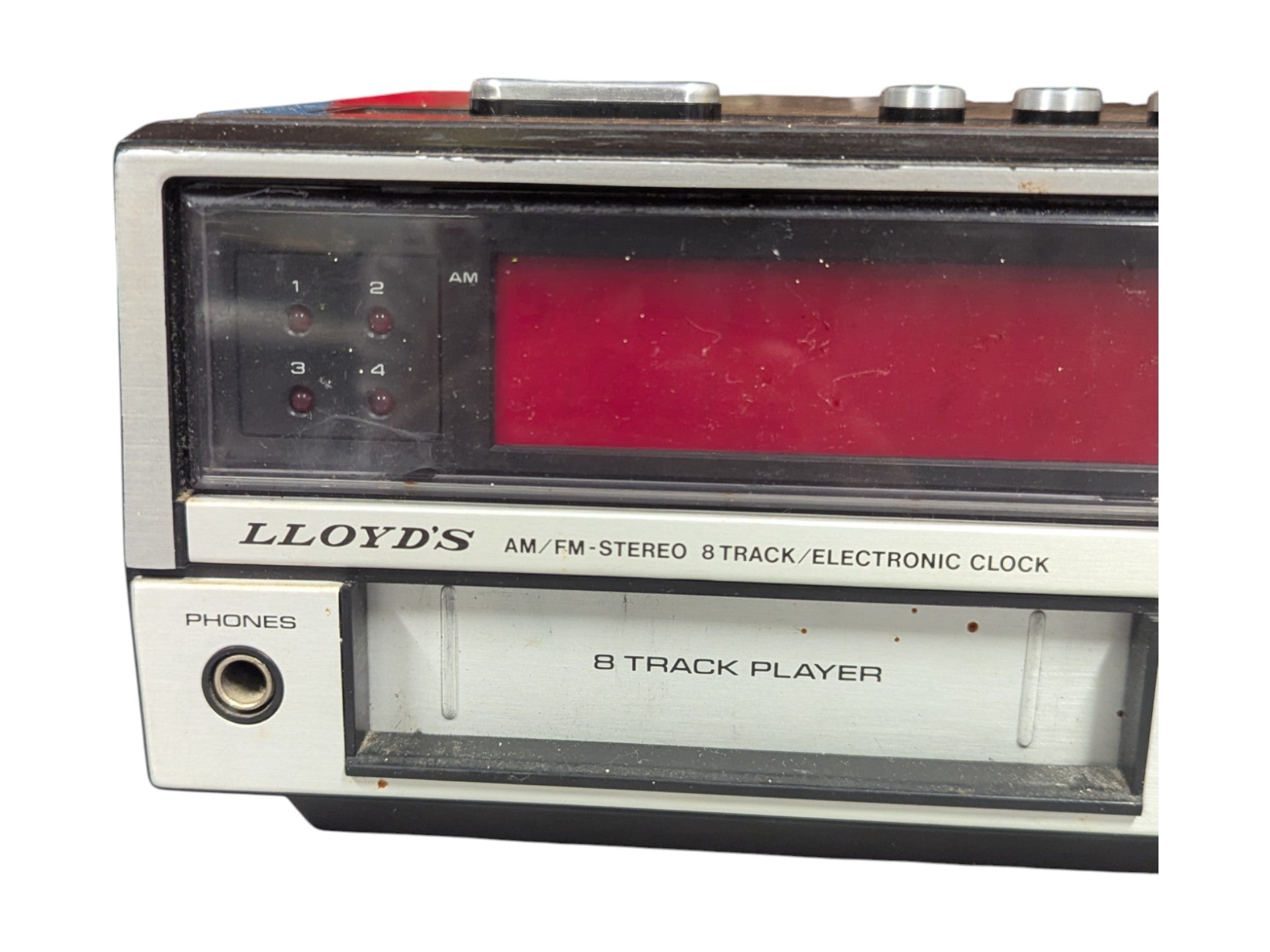 Working JC Penney 8-Track Stereo Clock AM/FM Radio w/ 3 boxes of 8-Track Tapes