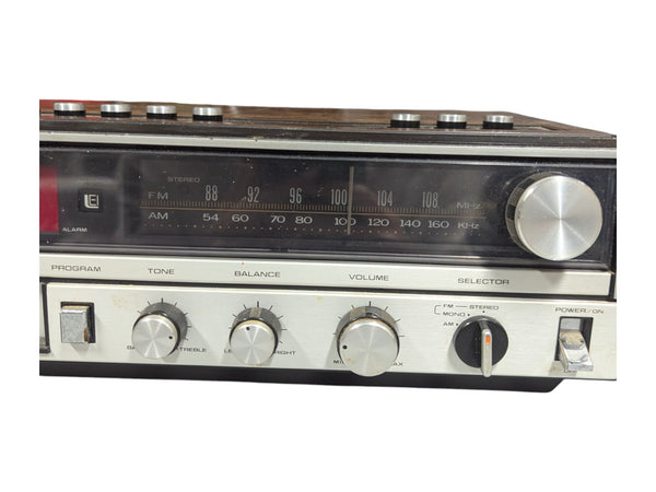 Working JC Penney 8-Track Stereo Clock AM/FM Radio w/ 3 boxes of 8-Track Tapes