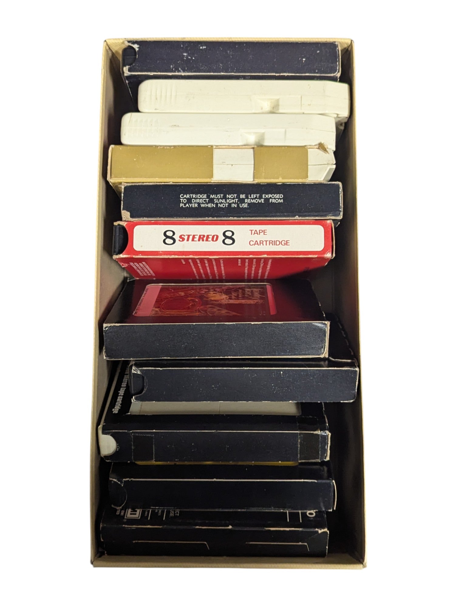 Working JC Penney 8-Track Stereo Clock AM/FM Radio w/ 3 boxes of 8-Track Tapes