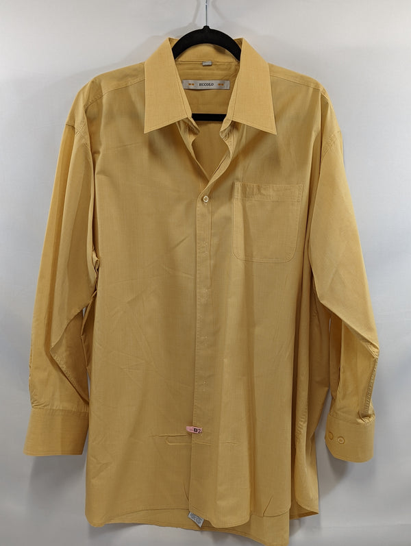 Yellow Eccolo Long Sleeve Shirt Mens KW Consignment Inc. 25.00