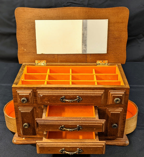 Vintage Musical Jewelry Box with 2 Hidden Compartments Furniture & Home Decor KW Consignment Inc. 65.00