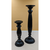Set of 2 Wooden Candle Holders Furniture & Home Decor KW Consignment Inc. 90.00