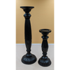 Set of 2 Wooden Candle Holders Furniture & Home Decor KW Consignment Inc. 90.00