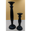 Set of 2 Wooden Candle Holders Furniture & Home Decor KW Consignment Inc. 90.00