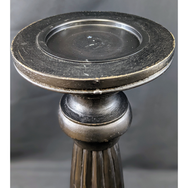 Set of 2 Wooden Candle Holders Furniture & Home Decor KW Consignment Inc. 90.00