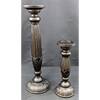 Set of 2 Wooden Candle Holders Furniture & Home Decor KW Consignment Inc. 90.00