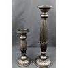 Set of 2 Wooden Candle Holders Furniture & Home Decor KW Consignment Inc. 90.00