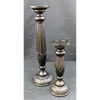 Set of 2 Wooden Candle Holders Furniture & Home Decor KW Consignment Inc. 90.00