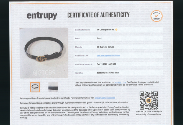 Gucci GG Supreme Belt with Double G Buckle (Authenticated)