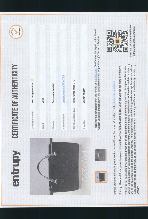 Gucci Soho Leather Top Handle Bag – Black (Authenticated)