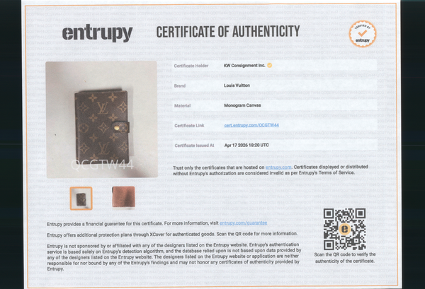 Authentic Louis Vuitton Agenda Cover