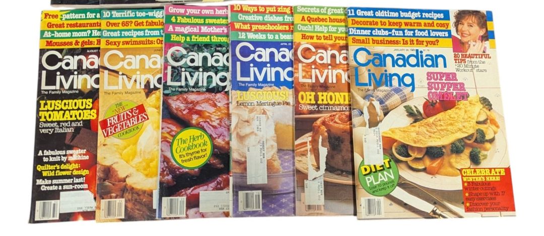 Collection of 12 Vintage Canadian Living Magazines – 1985