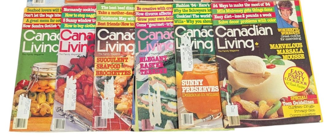 Collection of 12 Vintage Canadian Living Magazines – 1984