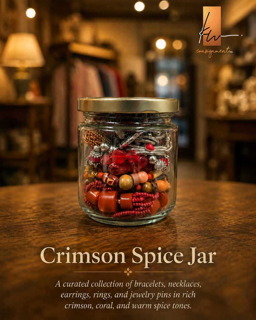 Crimson Spice Jar – Red, Coral & Warm-Tone Costume Jewellery Collection