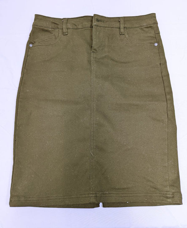 Forest Green Suko Jeans Pencil Skirt