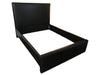 Queen Black Faux Leather Upholstered Bed Frame with Headboard