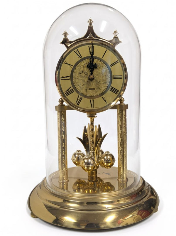 Vintage Gruen Anniversary Clock – Glass Dome Quartz Mantel Clock