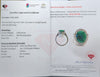 $14,143 Appraisal - 6 ct Cert. Silver Emerald gemstone Ring