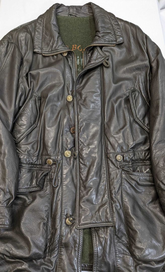 Black Hugo Boss Leather Jacket