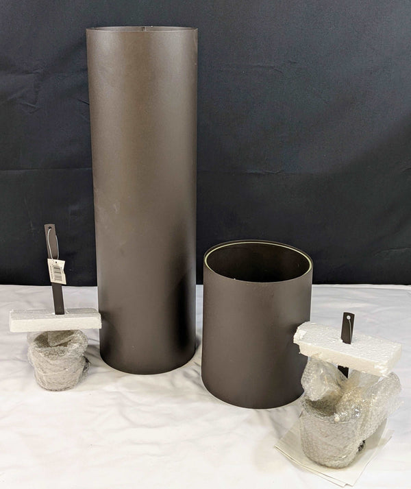 Set of Metal Hurricane Vases Furniture & Home Decor KW Consignment Inc. 70.00