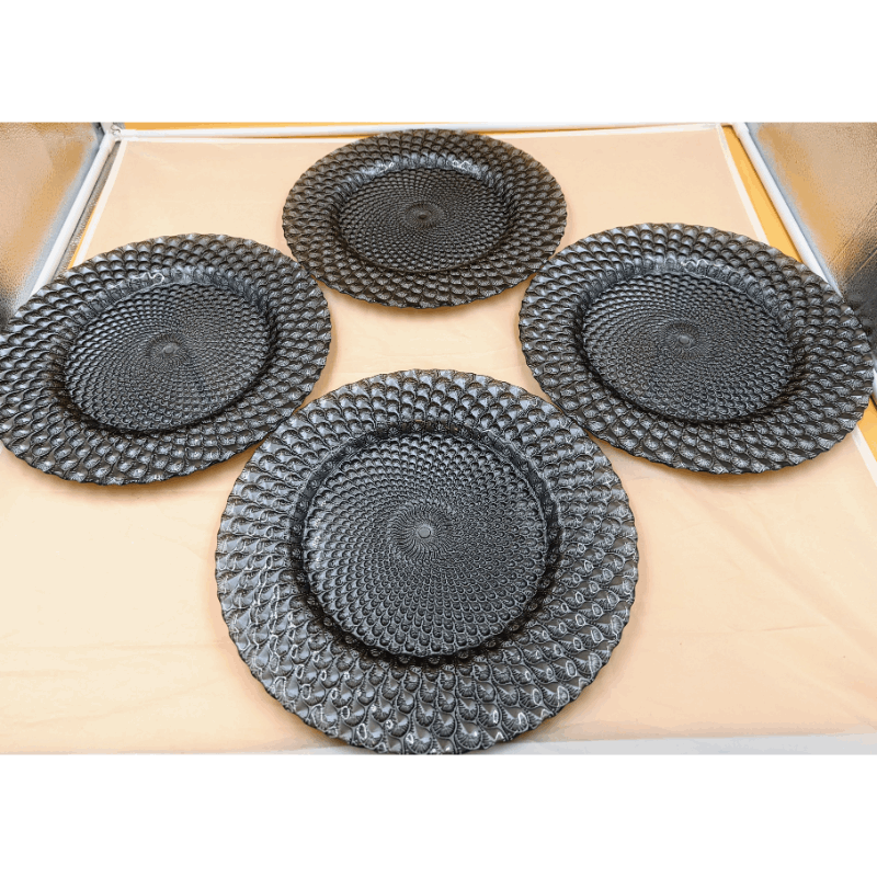 Set of 8  Elegant Charger Plates Furniture & Home Decor KW Consignment Inc. 220.00