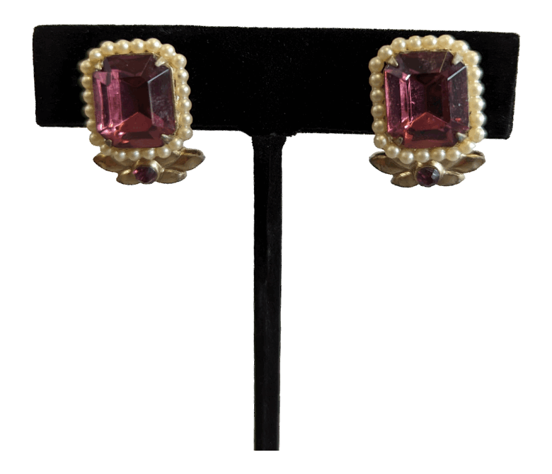 Antique Rhinestone Earrings Jewelry KW Consignment Inc. 25.00
