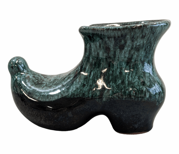 Vintage Blue Green Drip Glaze Boot KW Consignment Inc.