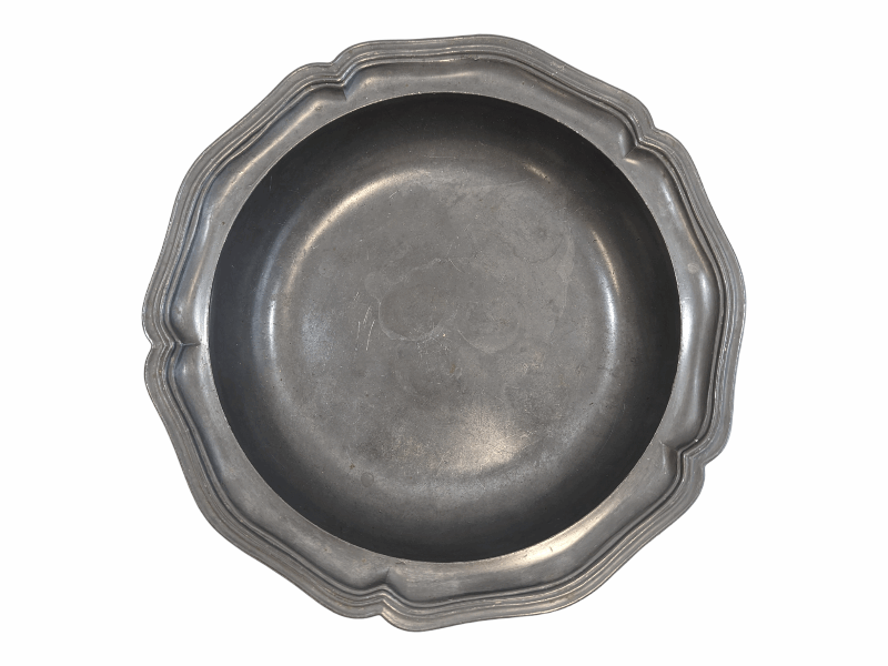 Pewter Bowl with Scalloped Edges KW Consignment Inc.