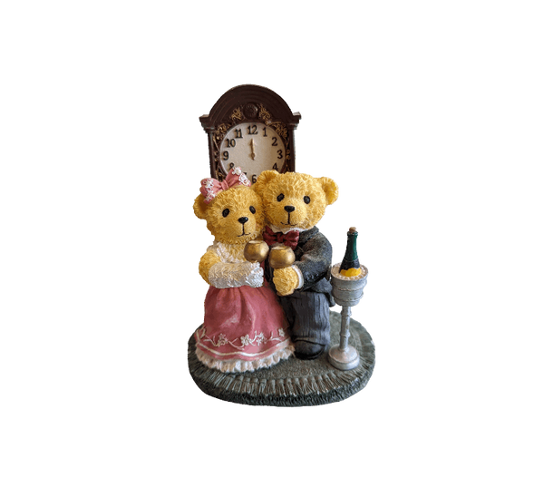 2 Teddy Bears Celebrating
