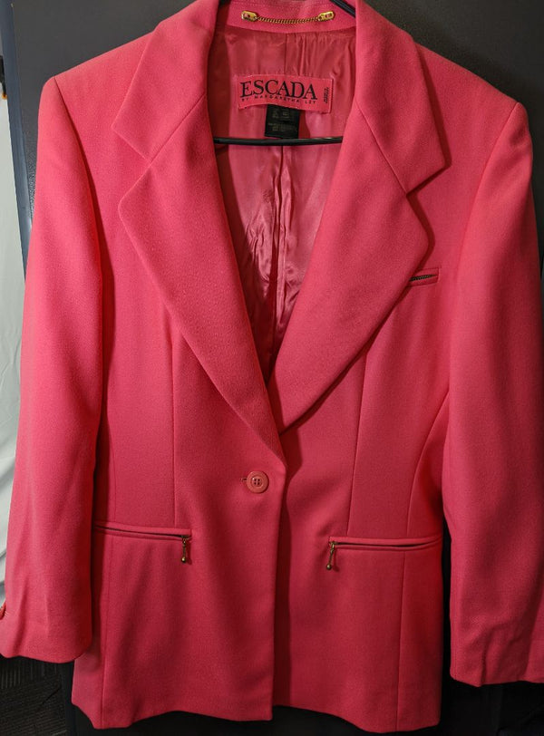 Pink Escada 2 Piece Suit Set