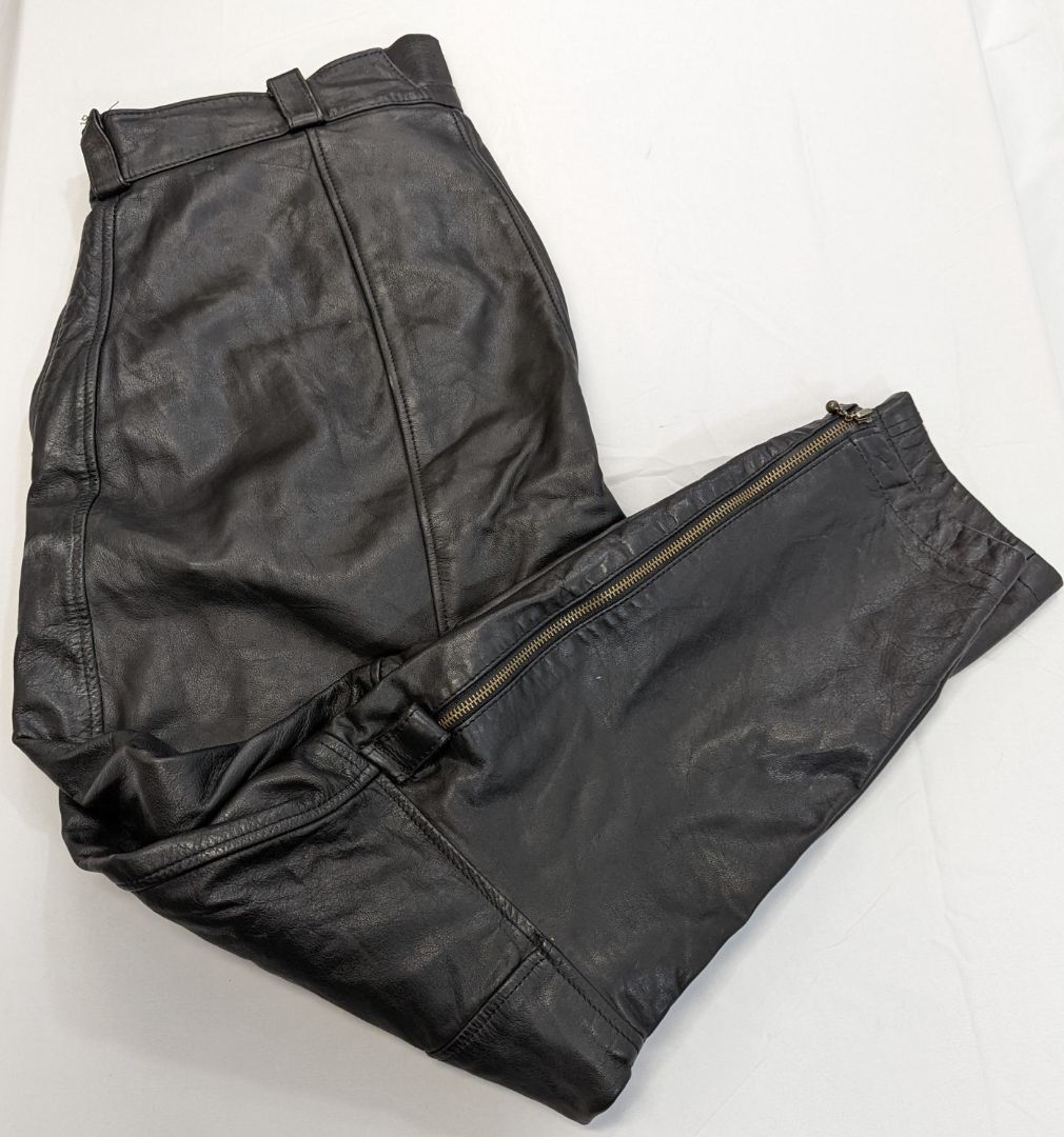 Black European Leather Pants